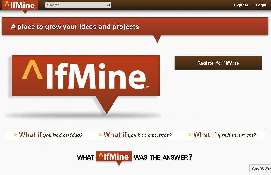 Register for ^IfMine.com - Mentorship Collaboration Feedback